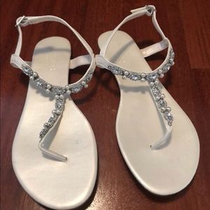 Wedding ~ NEW ivory David’s Sarina sandals sz 7
